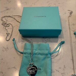 Tiffany & Co. Silver Heart Pendant Necklace